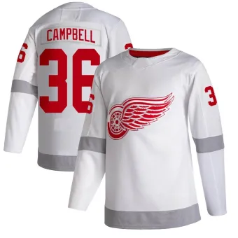 Men's Jack Campbell Detroit Red Wings 2020/21 Reverse Retro Jersey - White Authentic