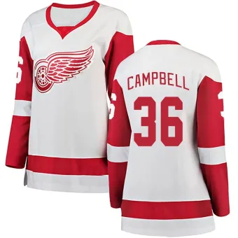 Women's Jack Campbell Detroit Red Wings Away Jersey - White Breakaway