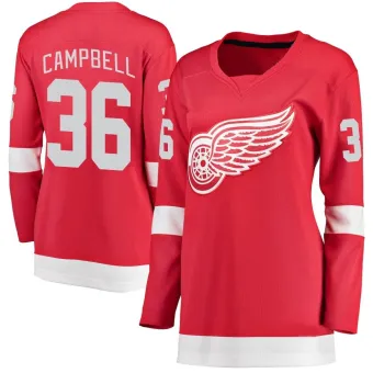 Women's Jack Campbell Detroit Red Wings Home Jersey - Red Breakaway