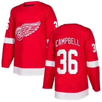 Youth Jack Campbell Detroit Red Wings Home Jersey - Red Authentic